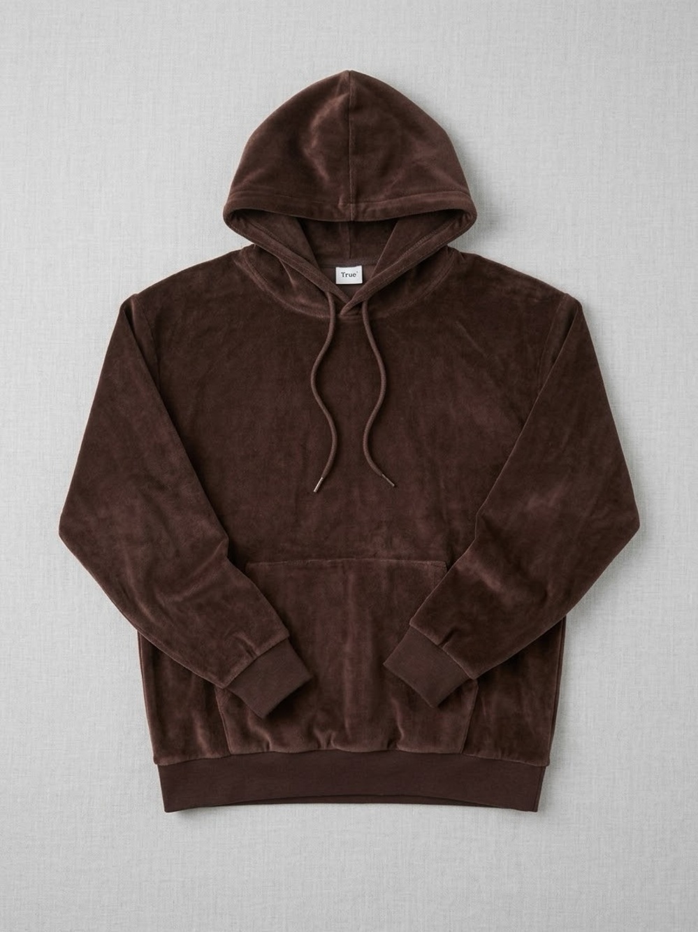 Aritzia Tna Audrina Velour Pullover Hoodie Brown Medium